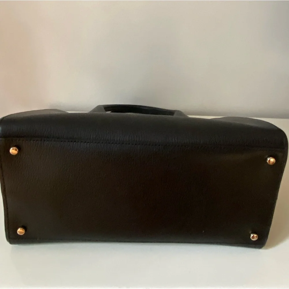New Kate Spade Manor Place Black Leather/Rhinestones Meriweather Satchel
